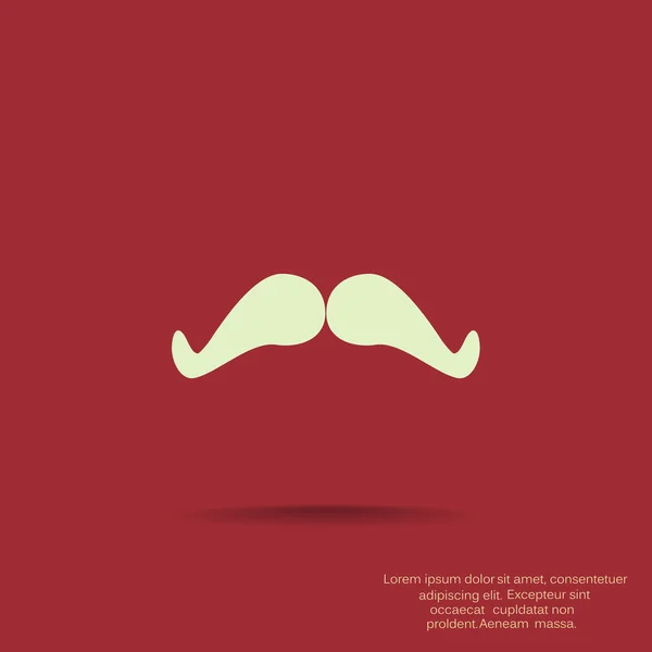 Doodle bigote simple icono web — Archivo Imágenes Vectoriales