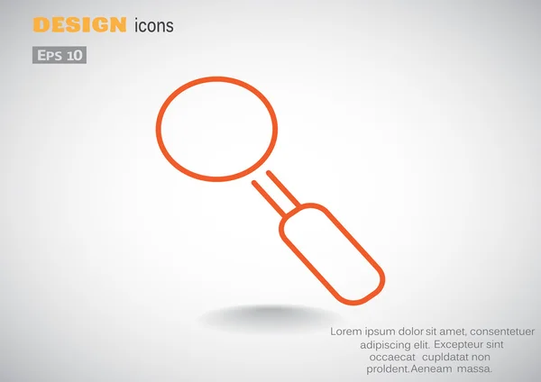 Icono de lupa simple — Archivo Imágenes Vectoriales
