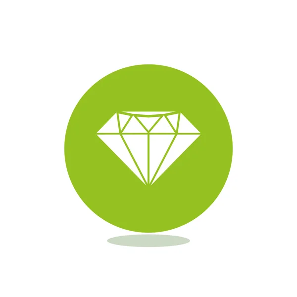 Ícone web diamante — Vetor de Stock