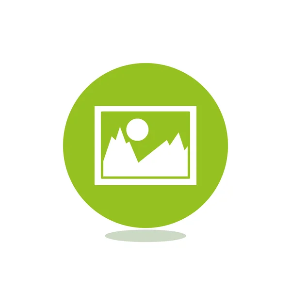 Imagen del paisaje icono web — Vector de stock