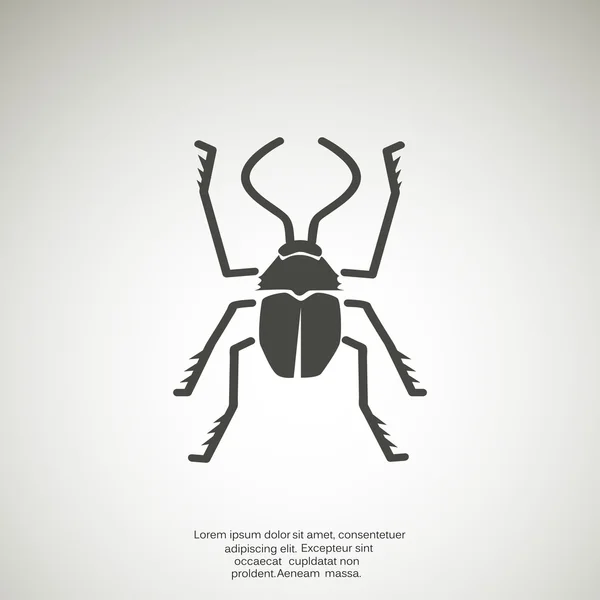 Bugg symbol med disposition beetle — Stock vektor