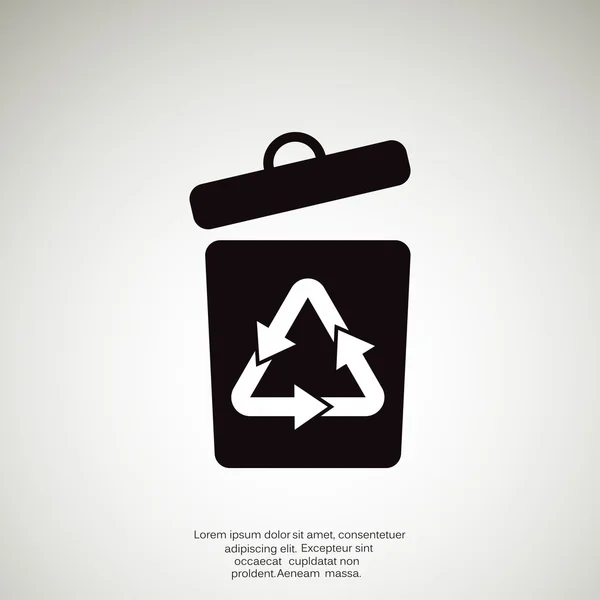 Symbole de recyclage des déchets avec des flèches — Image vectorielle