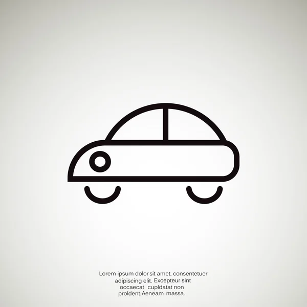 Icono web de coche simple — Vector de stock