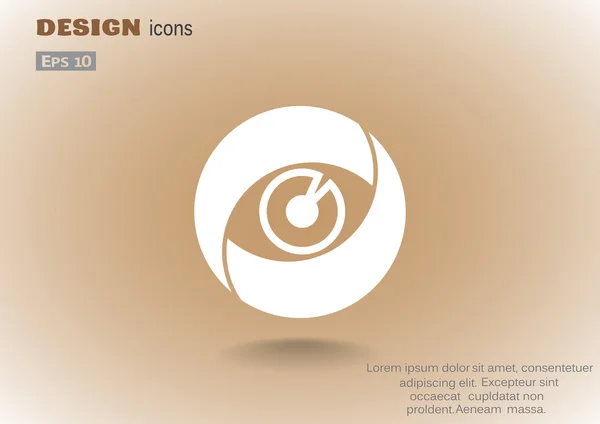 Lente ojo web icono — Vector de stock