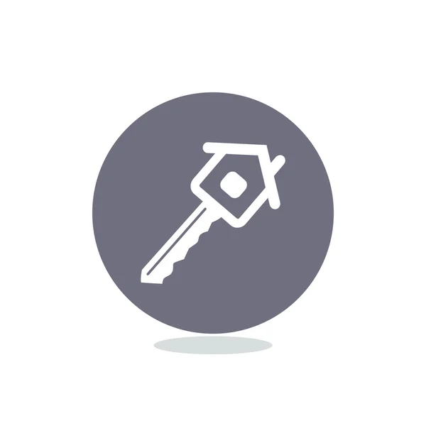 House key web icon, simple outline vector illustration — Stock Vector