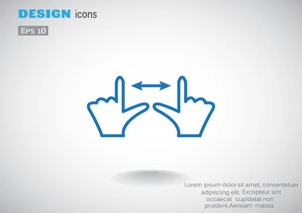 Icône web écran tactile — Image vectorielle