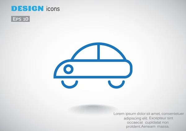 Icono web de coche simple — Vector de stock