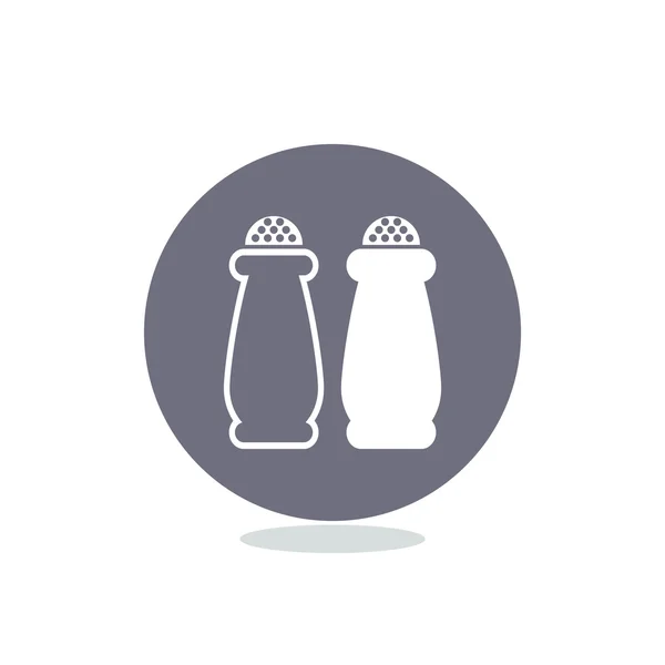 Zout en peper shakers pictogram — Stockvector