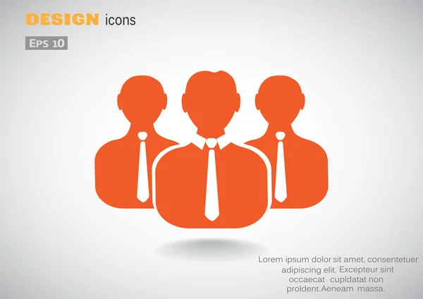 Grupo de personas icono web simple — Archivo Imágenes Vectoriales