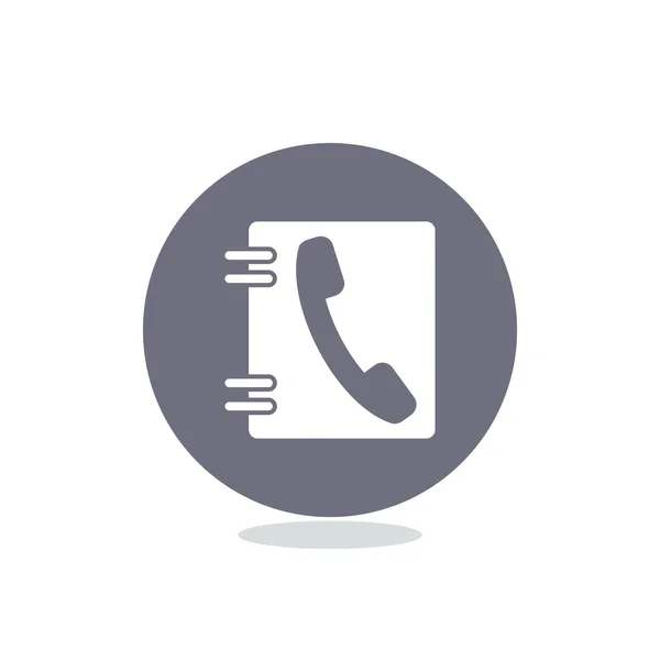 Contacten web telefoonpictogram — Stockvector