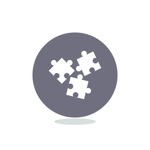 Puzzel elementen eenvoudige web pictogram — Stockvector