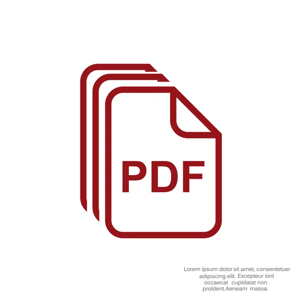 Archivos PDF icono web simple — Vector de stock