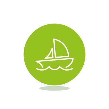 Yelkenli tekne web simgesi