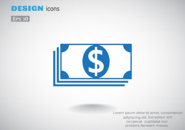 Dolar web simgesi yığını