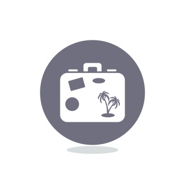 Turist bavul basit web simgesi