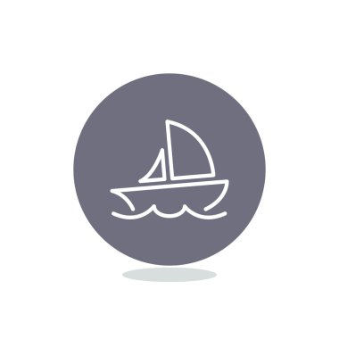Yelkenli tekne web simgesi