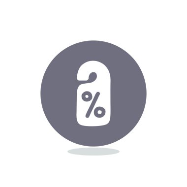 Etiket asılı üzerinde yüzde simgesi