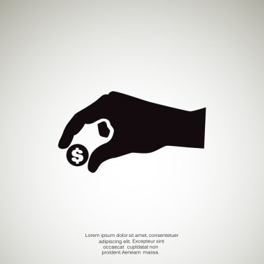 Sadaka anahat vektör çizim, sadaka kavramı vermek