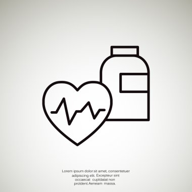 Kardiyoloji tıp basit web simgesi