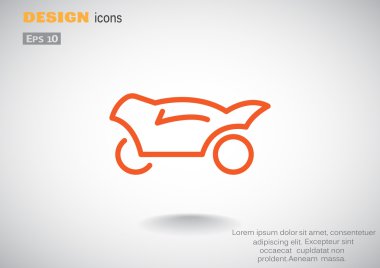 Basit motosiklet web simgesi