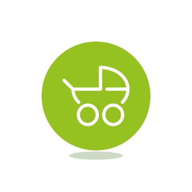 Basit bebek arabası anahat web simgesi