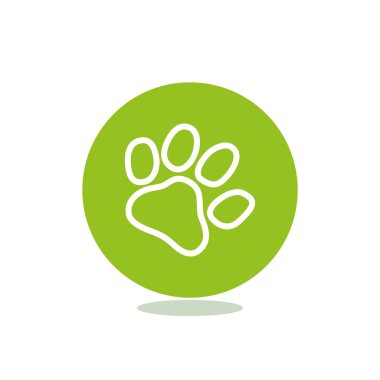 Köpek pençe parça basit simgesi