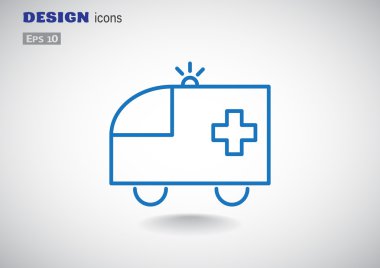 Ambulans araba web simgesi