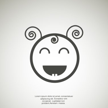 Mutlu bir çocuk yüzü doodle