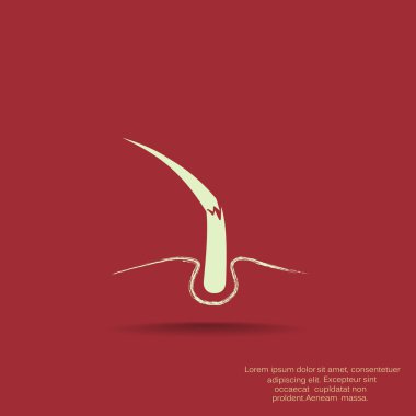 Hasarlı saçın web simgesi