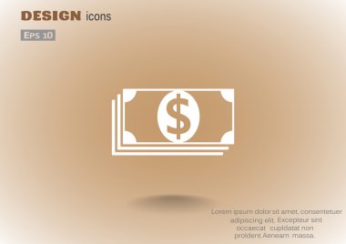 Dolar web simgesi yığını