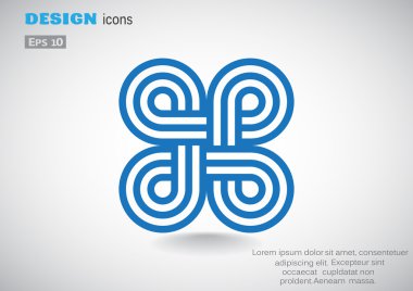 Eğrisi simetrik şekiller desen