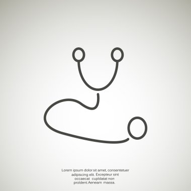 Stetoskop basit web simgesi