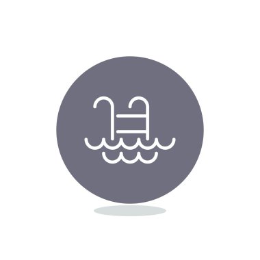 Dalgalar simgesi ile havuzu merdiveni