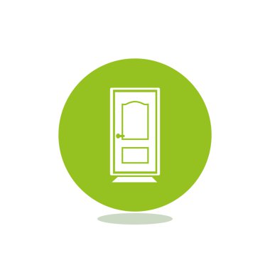 Kapalı kapının web simgesi, vektör çizim