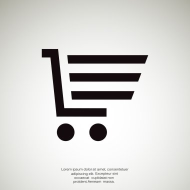 Alışveriş sepeti basit web simgesi