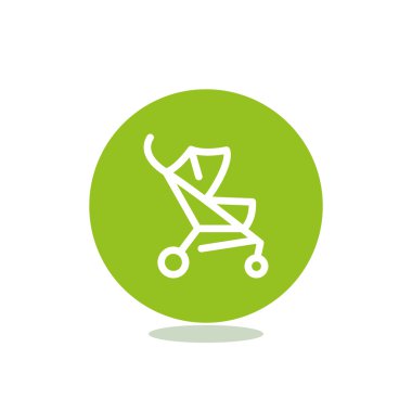 Basit bebek arabası anahat web simgesi