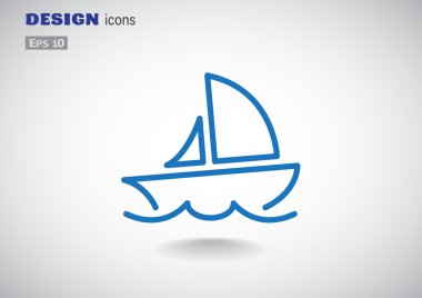 Yelkenli tekne web simgesi