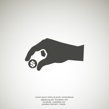 Sadaka anahat vektör çizim, sadaka kavramı vermek