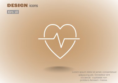 Kardiyoloji sembol basit simgesini