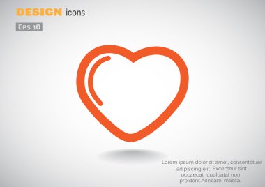 Basit kalp web simgesi