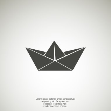 Kağıt gemi simpe web simgesi