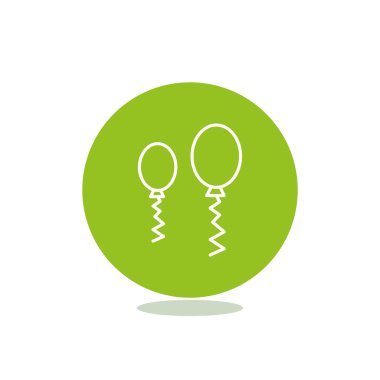 Basit balonlar anahat simgesini