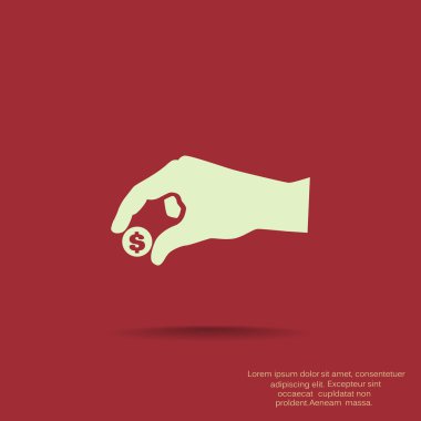 Sadaka anahat vektör çizim, sadaka kavramı vermek