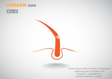 Hasarlı saçın web simgesi