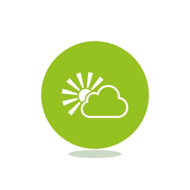 Güneş bulut basit simgesiyle