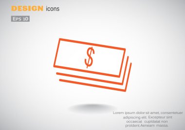 Dolar web simgesi yığını