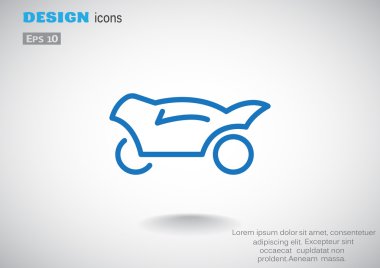 Basit motosiklet web simgesi