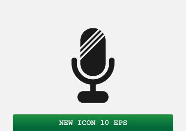 Basit mikrofon web simgesi