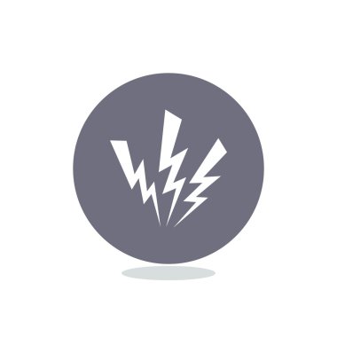 Üç Lightning'ler web simgesi, yüksek gerilim kavramı