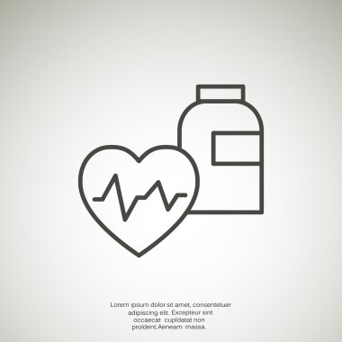 Kardiyoloji tıp basit web simgesi